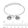 Thumbnail Image 2 of Chrysalis "Wisdom" Charms Adjustable Bangle in White Brass