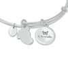 Thumbnail Image 1 of Chrysalis "New Baby" Charms Adjustable Bangle in White Brass