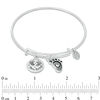 Thumbnail Image 2 of Chrysalis "New Baby" Charms Adjustable Bangle in White Brass