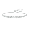 Thumbnail Image 0 of 0.30 CT. T.W. Diamond Alternating Infinity Station Bolo Bracelet in Sterling Silver - 9.5"