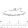 Thumbnail Image 1 of 0.30 CT. T.W. Diamond Alternating Infinity Station Bolo Bracelet in Sterling Silver - 9.5"