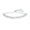 Thumbnail Image 0 of 0.18 CT. T.W. Diamond Infinity Wave Bolo Bracelet in Sterling Silver - 9.5"