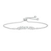 Thumbnail Image 0 of Diamond Accent "Nana" with Side Hearts Bolo Bracelet in Sterling Silver - 9.5"