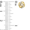 Thumbnail Image 1 of 0.13 CT. T.W. Diamond Love Knot Stud Earrings in 10K Gold