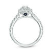 Thumbnail Image 2 of Vera Wang Love Collection 0.70 CT. T.W. Oval Diamond Double Frame Engagement Ring in 14K White Gold