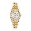 Thumbnail Image 0 of Ladies' Citizen Eco-Drive® Diamond Accent Gold-Tone Watch with Silver-Tone Dial (Model: EW2392-54A)