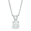 Thumbnail Image 0 of 0.50 CT. Certified Canadian Oval Diamond Solitaire Pendant in 14K White Gold (I/I1) - 17"