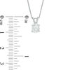 Thumbnail Image 1 of 0.50 CT. Certified Canadian Oval Diamond Solitaire Pendant in 14K White Gold (I/I1) - 17"
