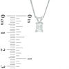 Thumbnail Image 1 of 0.50 CT. Certified Canadian Emerald-Cut Diamond Solitaire Pendant in 14K White Gold - 17"