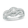 Thumbnail Image 0 of 0.50 CT. T.W. Diamond Bypass Twist Engagement Ring in 10K White Gold