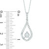 Thumbnail Image 1 of 0.33 CT. T.W. Diamond Teardrop Pendant in 10K White Gold