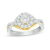 Thumbnail Image 0 of 1.00 CT. T.W. Diamond Frame Twist Engagement Ring in 14K Two-Tone Gold