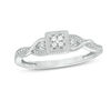 Thumbnail Image 0 of 0.04 CT. T.W. Diamond Vintage-Style Promise Ring in Sterling Silver