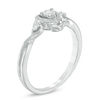 Thumbnail Image 1 of 0.04 CT. T.W. Diamond Heart Promise Ring in Sterling Silver