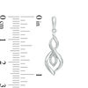 Thumbnail Image 1 of Diamond Accent Marquise Flame Twist Pendant and Drop Earrings Set in Sterling Silver