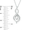 Thumbnail Image 2 of Diamond Accent Marquise Flame Twist Pendant and Drop Earrings Set in Sterling Silver