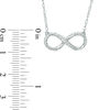 Thumbnail Image 1 of 0.09 CT. T.W. Diamond Infinity Necklace in Sterling Silver