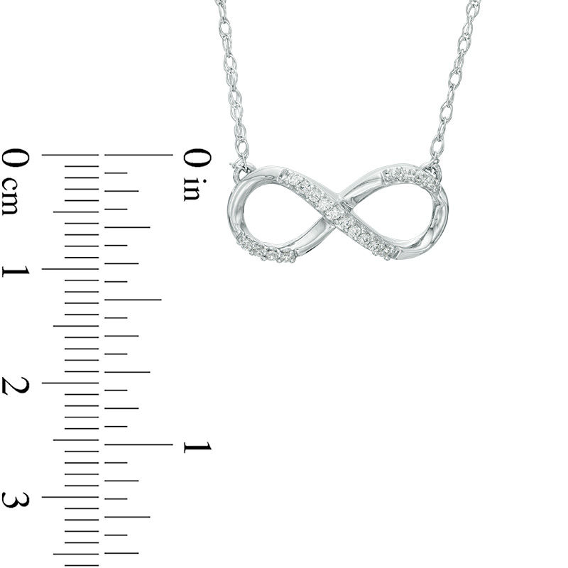 0.09 CT. T.W. Diamond Infinity Necklace in Sterling Silver