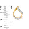 Thumbnail Image 1 of 0.31 CT. T.W. Diamond Flat Front Twist Earrings in 10K Gold