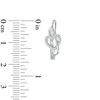 Thumbnail Image 1 of 0.11 CT. T.W. Diamond Heart Woven Hoop Earrings in Sterling Silver