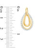 Thumbnail Image 1 of 0.11 CT. T.W. Diamond Double Teardrop Earrings in 10K Gold