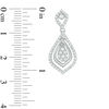 Thumbnail Image 1 of 0.70 CT. T.W. Diamond Triple Teardrop Earrings in 10K White Gold