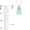 Thumbnail Image 1 of Lab-Created Opal and Swiss Blue Topaz Trio Pendant and Drop Earrings Set in Sterling Silver