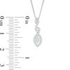 Thumbnail Image 1 of 0.25 CT. T.W. Certified Canadian Diamond Marquise Swirl Pendant in 14K White Gold (I/I2) - 17"