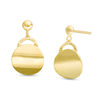 Thumbnail Image 0 of Made in Italy Curved Coin Drop Earrings in 10K Gold