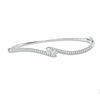 Thumbnail Image 0 of Ever Us™ 1.00 CT. T.W. Two-Stone Diamond Bypass Bangle in 14K White Gold