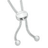 Thumbnail Image 1 of Ever Us™ 0.75 CT. T.W. Two-Stone Diamond Bypass Bolo Bracelet in 14K White Gold - 9.5"