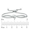 Thumbnail Image 2 of Ever Us™ 0.75 CT. T.W. Two-Stone Diamond Bypass Bolo Bracelet in 14K White Gold - 9.5"