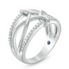 Thumbnail Image 1 of Vera Wang Love Collection 0.23 CT. T.W. Diamond Open Twist Ring in Sterling Silver