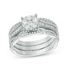 Thumbnail Image 0 of 1.00 CT. T.W. Composite Diamond Three Piece Bridal Set in 14K White Gold