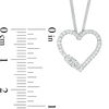 Thumbnail Image 1 of Ever Us™ 0.25 CT. T.W. Two-Stone Diamond Heart Pendant in 14K White Gold - 19"