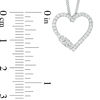 Thumbnail Image 2 of Ever Us™ 0.25 CT. T.W. Two-Stone Diamond Heart Pendant in 14K White Gold - 19"