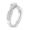 Thumbnail Image 1 of 0.88 CT. T.W. Certified Canadian Diamond Twist Bridal Set in Platinum (H/VS2)