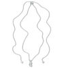 Thumbnail Image 0 of 0.09 CT. T.W. Diamond Two Stone Swirl Bolo Necklace in Sterling Silver - 30"