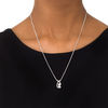 Thumbnail Image 3 of 0.09 CT. T.W. Diamond Two Stone Swirl Bolo Necklace in Sterling Silver - 30"