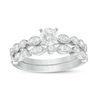 Thumbnail Image 0 of 0.75 CT. T.W. Certified Canadian Diamond Vintage-Style Bridal Set in 14K White Gold (I/I1)