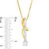 Thumbnail Image 1 of 0.50 CT. T.W. Certified Canadian Diamond Linear Bar and Swirl Pendant in 14K Gold (I/I2) - 17"