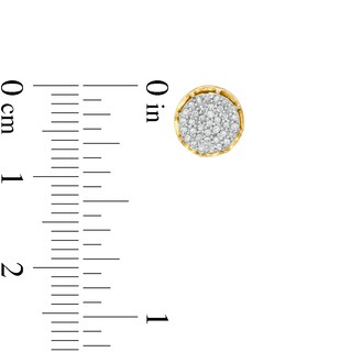 Men's 1 CT. T.W. Multi-Diamond Stud Earrings in 10K Gold