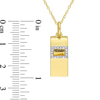 0.05 CT. T.W. Diamond Whistle Pendant in Sterling Silver with Yellow Rhodium|Peoples Jewellers