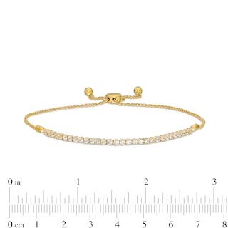 0.95 CT. T.W. Certified Lab-Created Diamond Bar Bolo Bracelet in 14K Gold (F/SI2) – 9.5"|Peoples Jewellers
