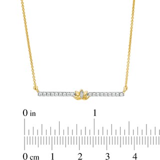 By Women for Women 0.15 CT. T.W. Diamond Lotus Flower Bar Necklace in 10K Gold|Peoples Jewellers