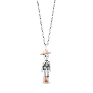 Disney Treasures Toy Story 0.065 CT. T.W. Diamond Woody Pendant in Sterling Silver and 10K Rose Gold|Peoples Jewellers