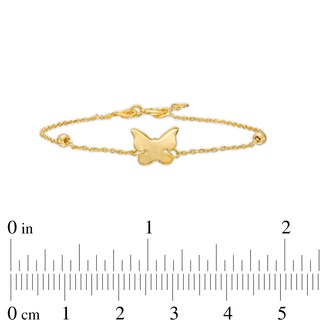 Child's Bead Station Butterfly Bracelet in 14K Gold – 6.0"|Peoples Jewellers
