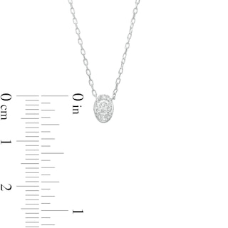 0.16 CT. T.W. Diamond Oval-Shaped Pendant in 10K White Gold|Peoples Jewellers