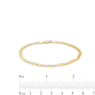 Heart Cutout Link Bracelet in 10K Gold - 7.25"|Peoples Jewellers