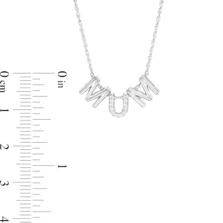 0.04 CT. T.W. Diamond "M U M" Charm Necklace in Sterling Silver|Peoples Jewellers